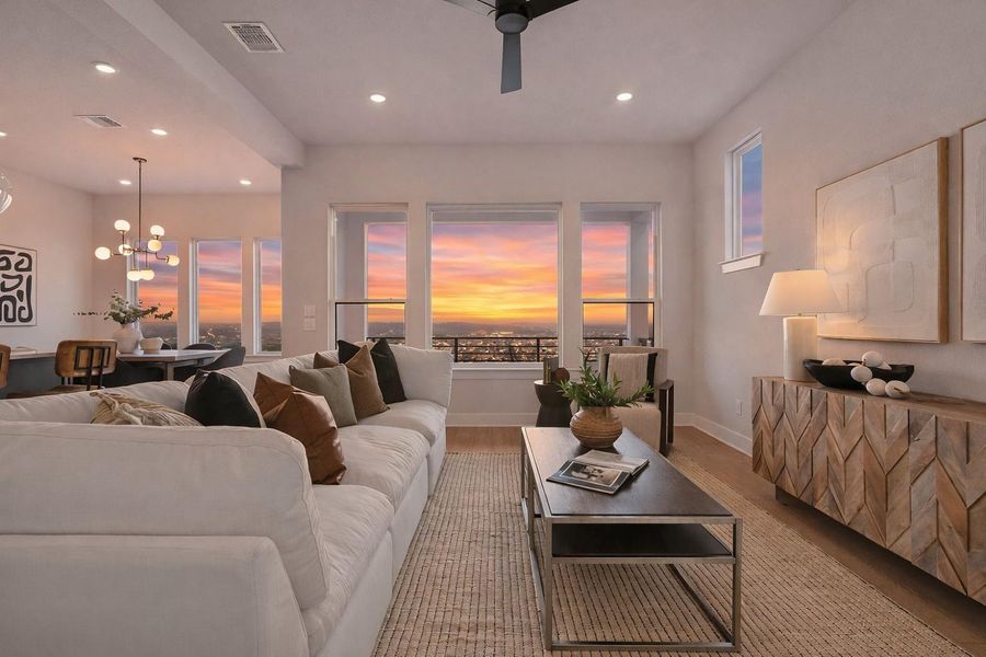 Family Room with Sunet