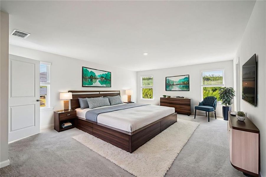 Furnished interior view inside a new home in Preserve at Mountain Creek, Pendergrass (Image 10).