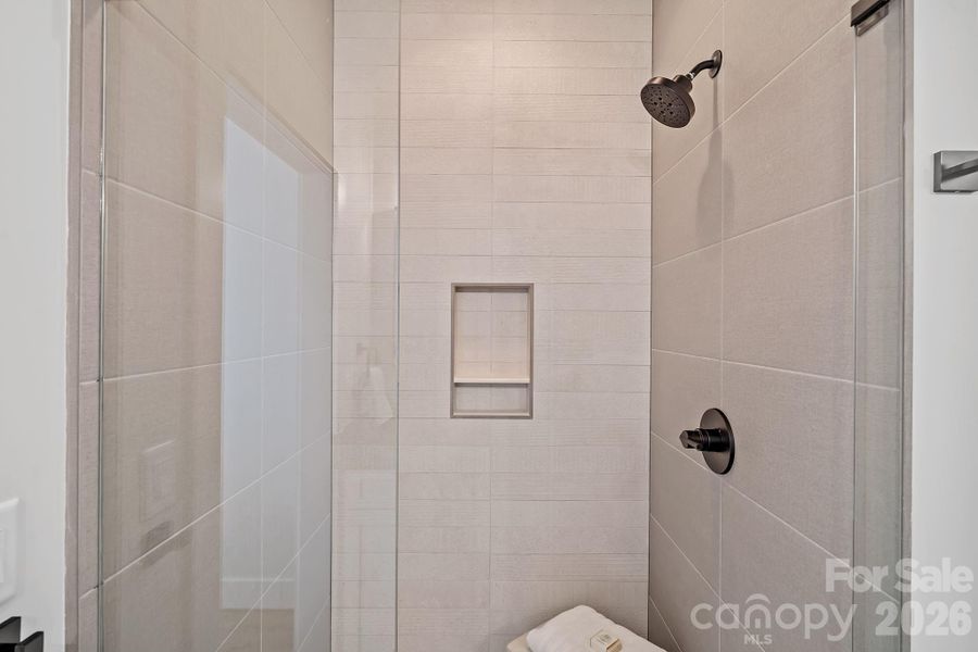 Custom Tiled Shower in the Primary Suite