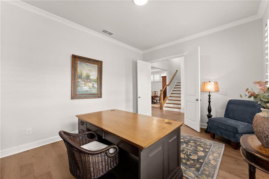 Furnished interior view inside a new home in Promenade at Sawnee Village, Cumming (Image 7).