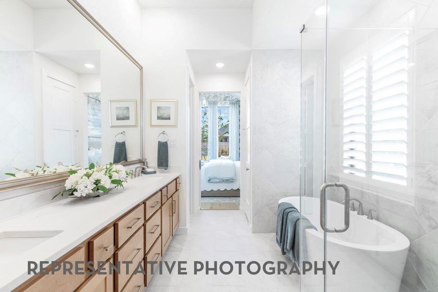 Furnished interior view inside a new home in Meridiana, Manvel (Image 6).