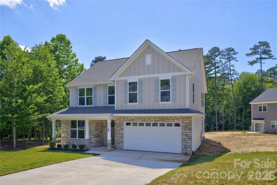 Front exterior of a new home in , Hickory, NC, highlighting curb appeal (Image 2). Front exterior of a new home in , Hickory, NC, highlighting curb appeal (Image 2).