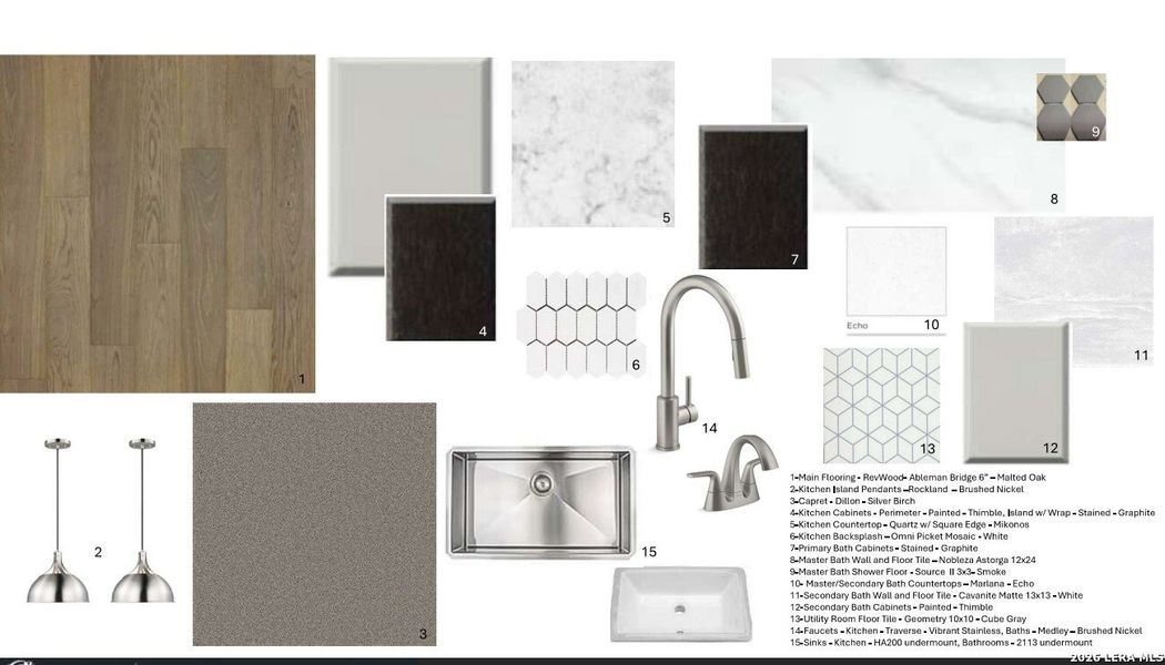 Sample of building materials used in homes in Veramendi, New Braunfels (Image 4).