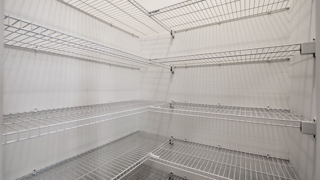 Kitchen pantry with rows of space for convenient storage options