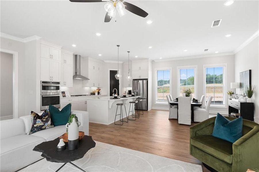 Furnished interior view inside a new home in Promenade at Sawnee Village, Cumming (Image 15).