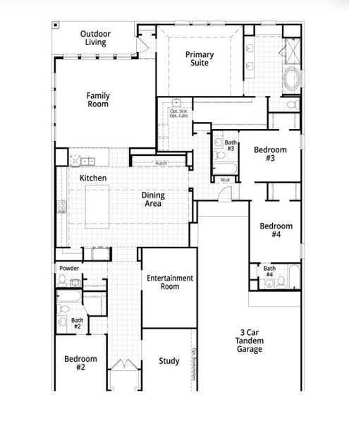 2D floor plan layout for the 218 by Highland Homes in Hallie's Cove, Schertz, TX (Image 5). 2D floor plan layout for the 218 by Highland Homes in Hallie's Cove, Schertz, TX (Image 5).