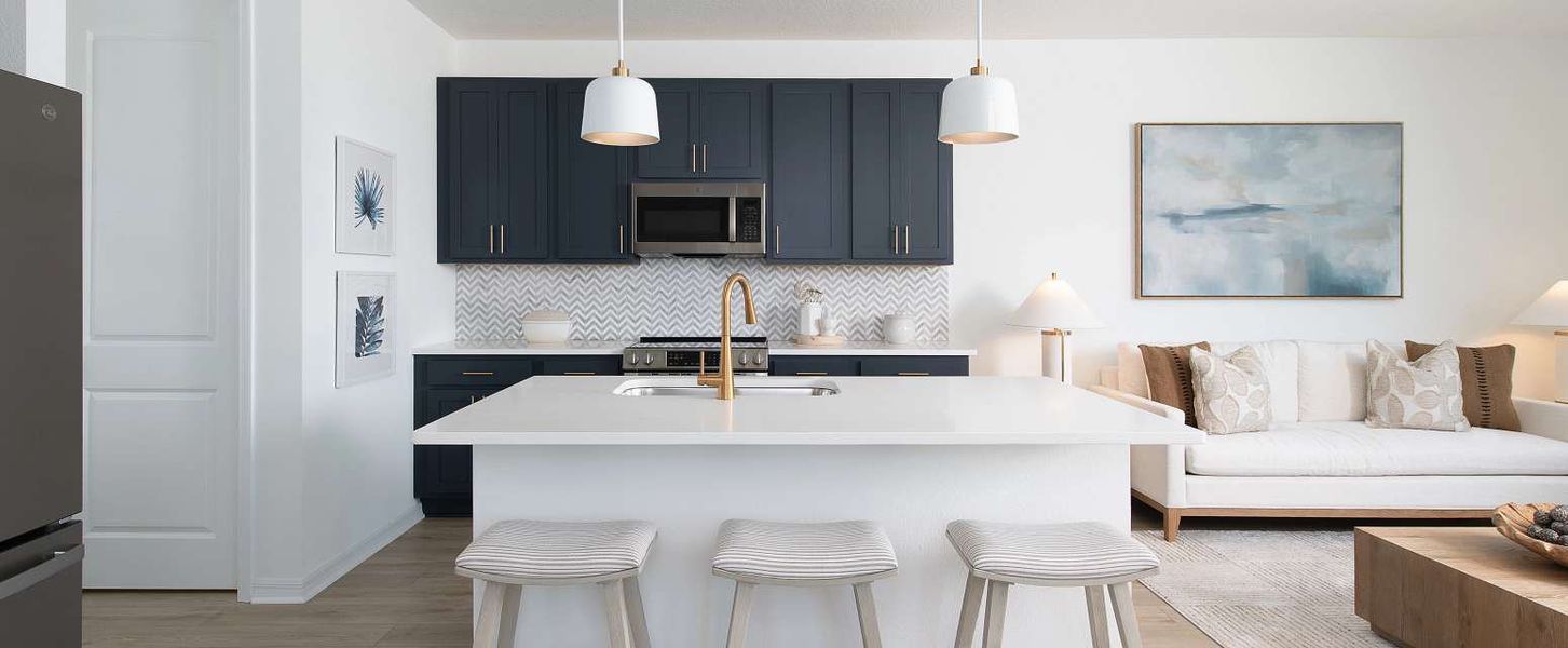 Representative furnished interior of a home built from the Beach by Ashton Woods in Catamaran Cove Townhomes, Rockledge (Image 7).