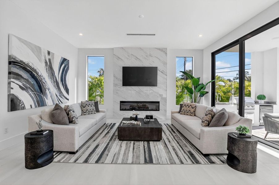 Furnished interior view inside a new home in , Boca Raton (Image 51).