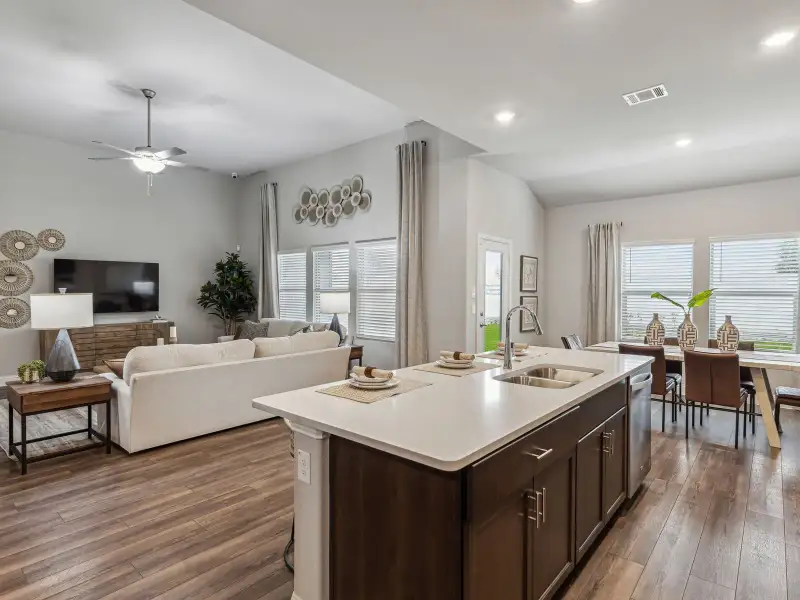Furnished interior view inside a new home in Lakehaven - Premier Series, Farmersville (Image 4). Furnished interior view inside a new home in Lakehaven - Premier Series, Farmersville (Image 4).