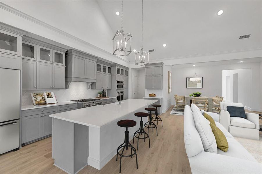 Furnished interior view inside a new home in Sterling Greene, Arlington (Image 26). Furnished interior view inside a new home in Sterling Greene, Arlington (Image 26).