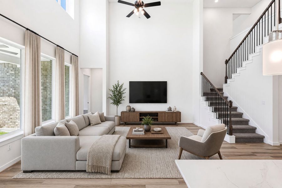 Furnished interior view inside a new home in The Colony, Bastrop (Image 7).