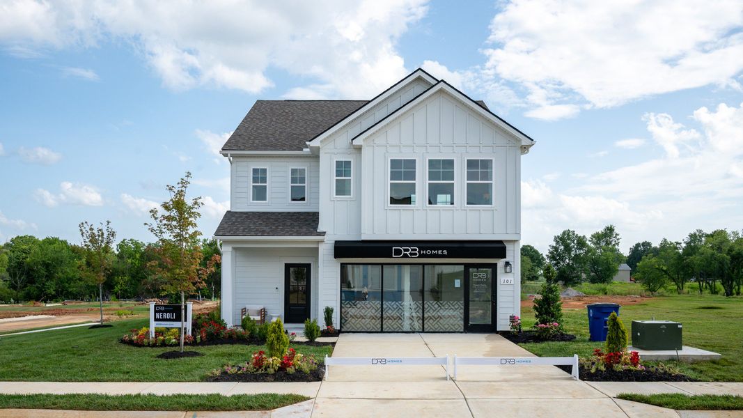 Model home white exterior Model home white exterior