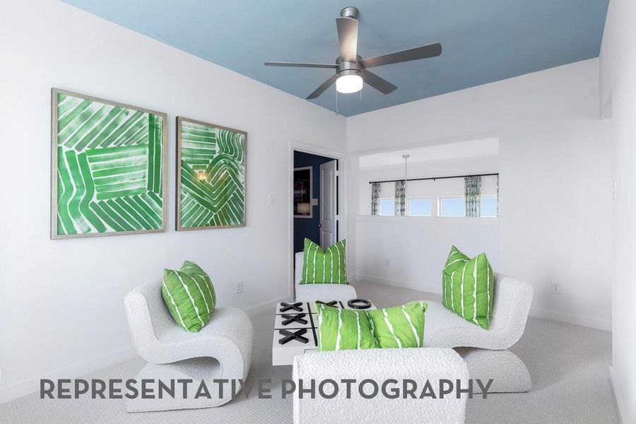 Furnished interior view inside a new home in Wolf Ranch, Georgetown (Image 31).