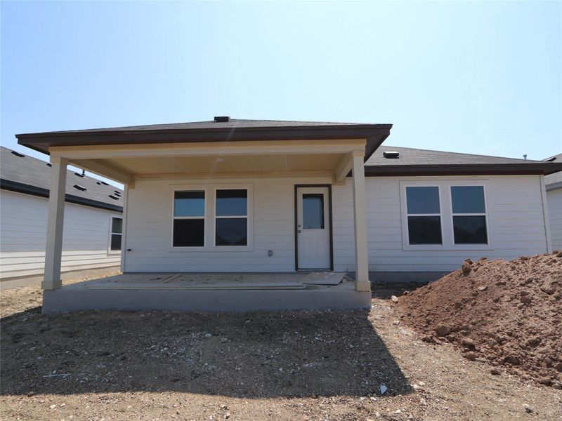 Exterior details and patio area of a home in Marble Creek Crossing, Austin (Image 11). Exterior details and patio area of a home in Marble Creek Crossing, Austin (Image 11).