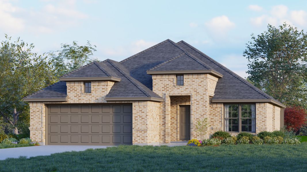 Representative exterior photo of a completed home built from the Concept 1991 by Landsea Homes in El Dorado, Granbury, TX (Image 9).
