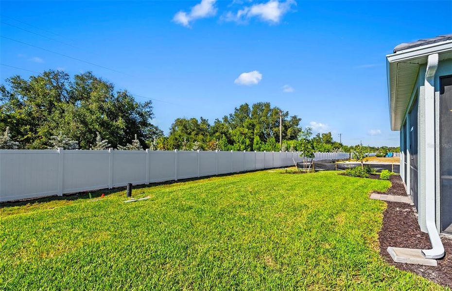 Exterior details and patio area of a home in Shores at Stillwater, Englewood (Image 22).