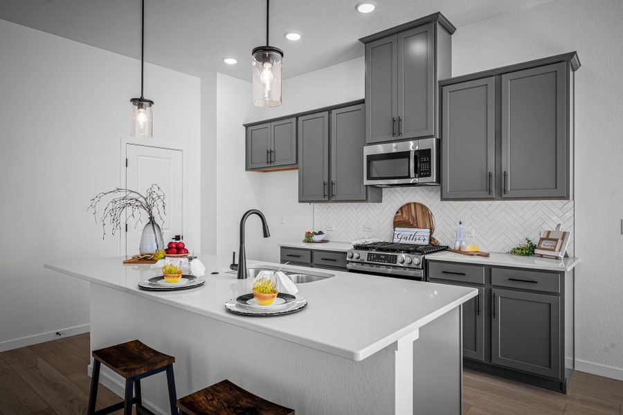 Furnished interior view inside a new home in Elevate at Wolf Ranch, Colorado Springs (Image 6).