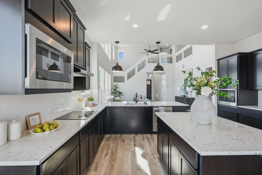 Representative furnished interior of a home built from the Lincoln by Chesmar Homes in Alsatian Oaks, Castroville (Image 7).
