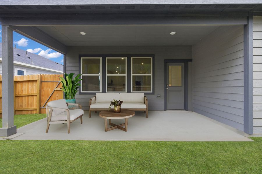 Representative exterior details of a home built from the Walnut by Taylor Morrison in Bridge Creek 45s and 50s, Cypress (Image 3). Representative exterior details of a home built from the Walnut by Taylor Morrison in Bridge Creek 45s and 50s, Cypress (Image 3).
