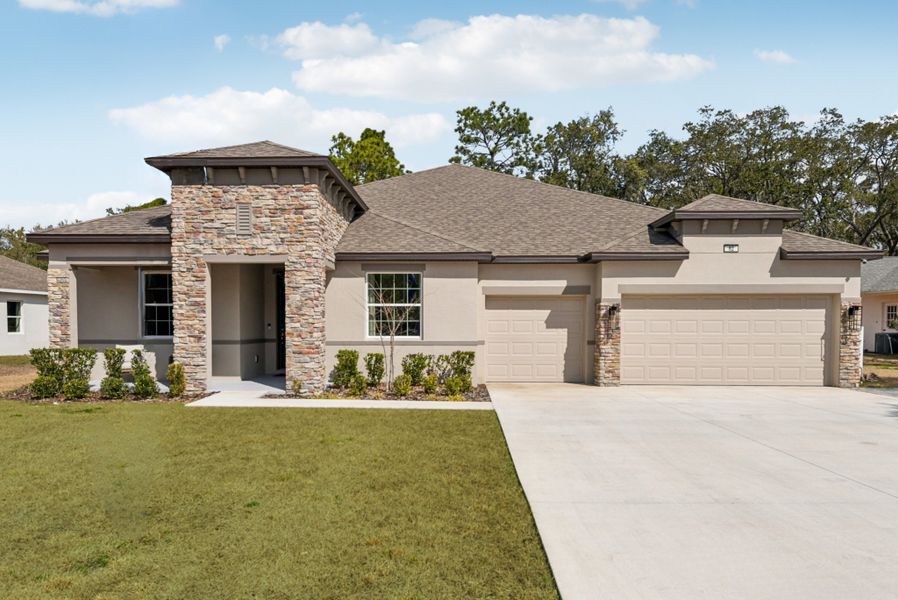 Representative exterior photo of a completed home built from the Livorno by Maronda Homes in Cape Coral, Cape Coral, FL (Image 23).