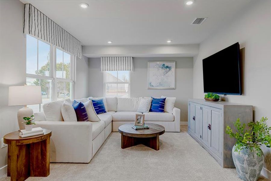 Representative furnished interior of a home built from the Mayer by Ryan Homes in Stowe Branch Townhomes, Charlotte (Image 36).
