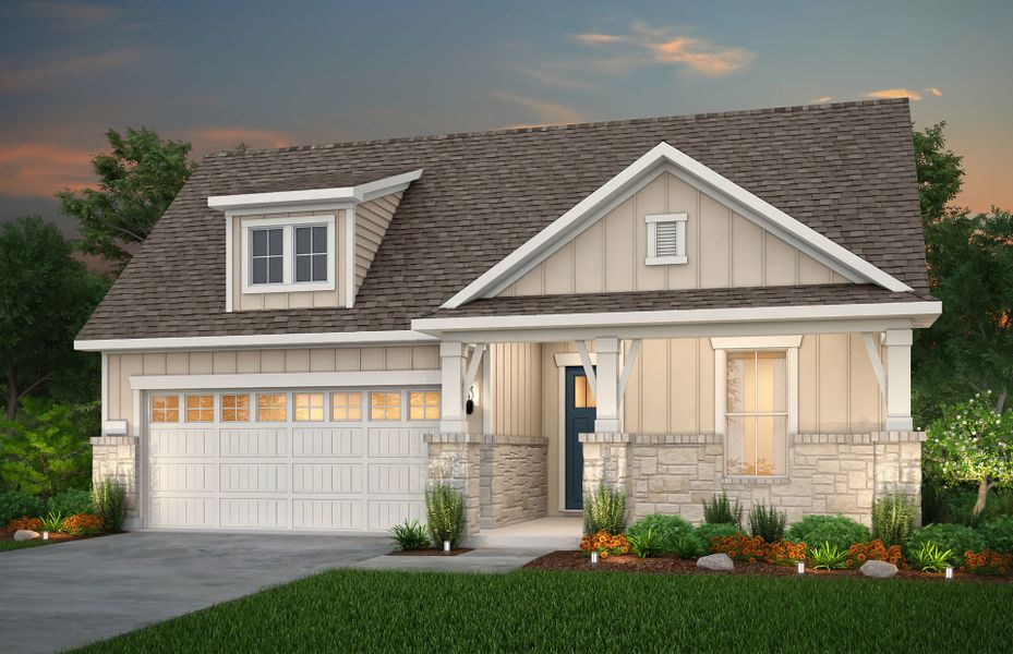 Representative exterior photo of a completed home built from the Prosperity by Del Webb in Sun City Texas, Georgetown, TX (Image 29).