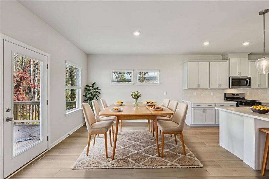 Furnished interior view inside a new home in The Oaks at Dawson, Dawsonville (Image 8).