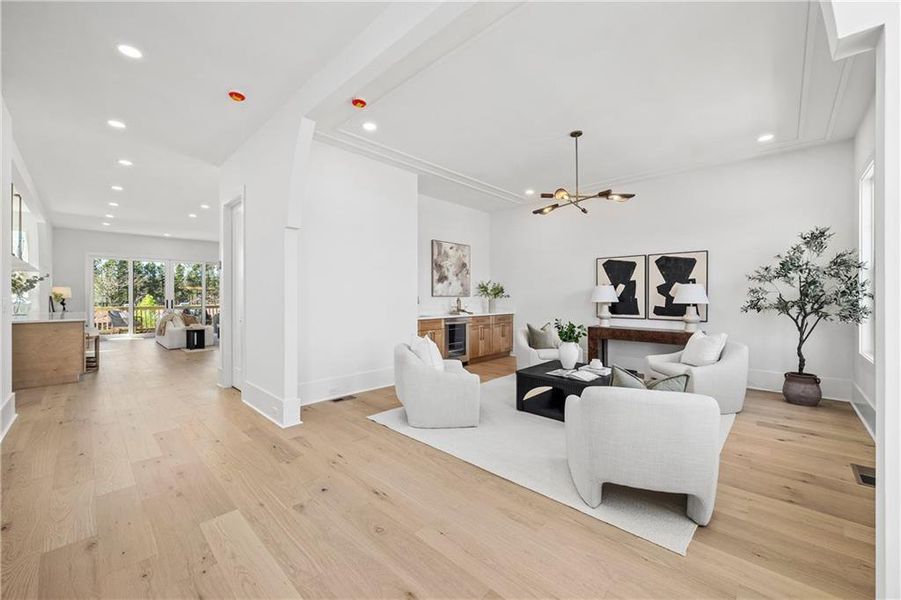 Furnished interior view inside a new home in Echo at Crabapple, Milton (Image 12).