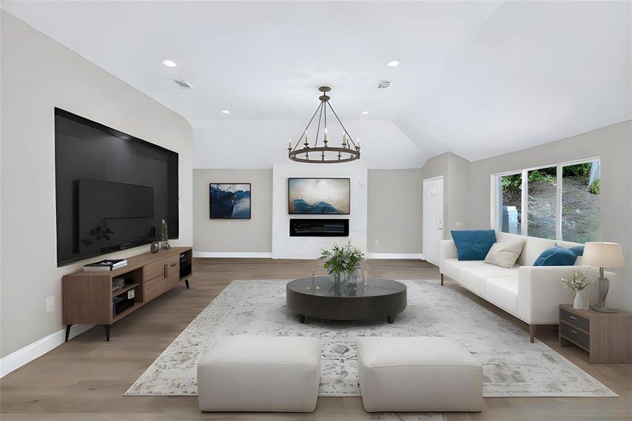 Furnished interior view inside a new home in , Dallas (Image 18). Furnished interior view inside a new home in , Dallas (Image 18).