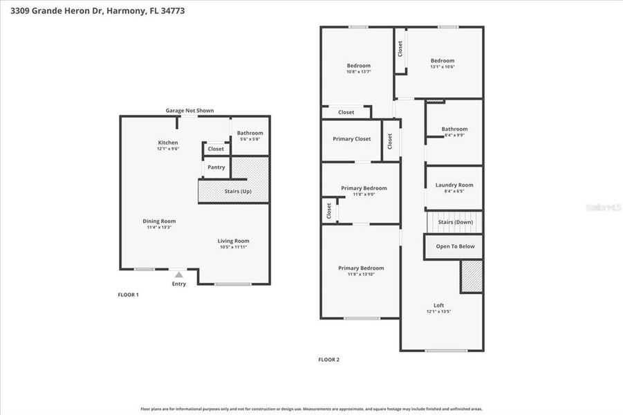 2D floor plan layout of this home in , St. Cloud, FL (Image 4).