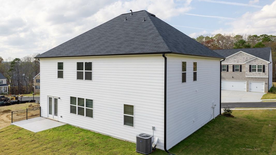 Exterior details and patio area of a home in Brooks Station, Dacula (Image 3). Exterior details and patio area of a home in Brooks Station, Dacula (Image 3).