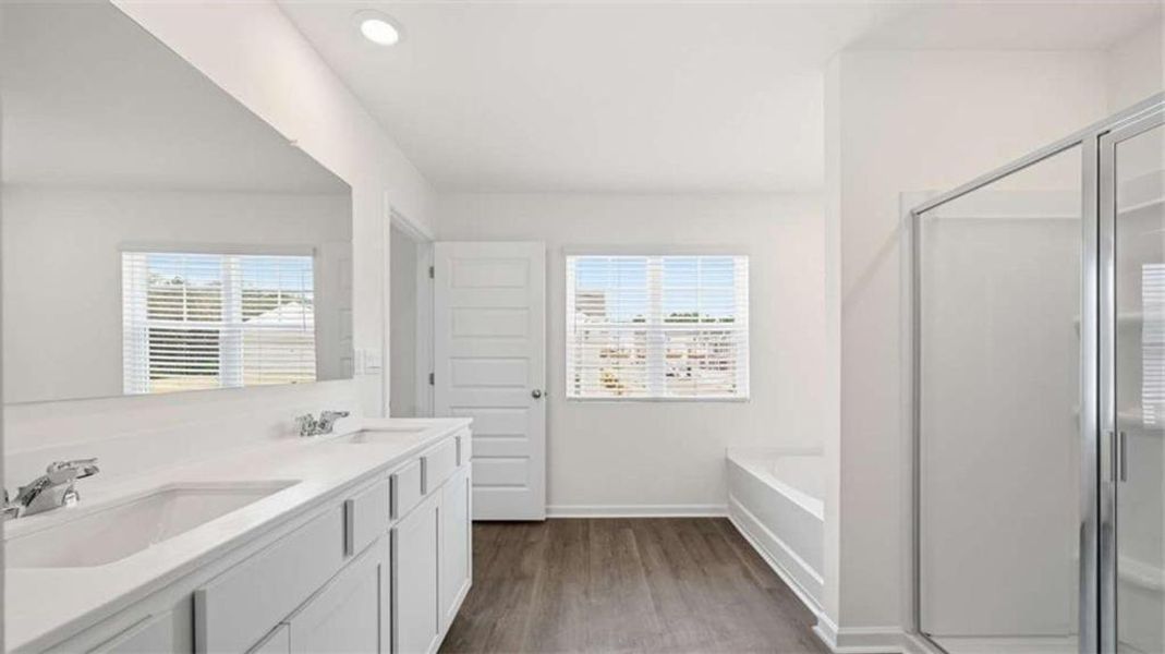 Furnished interior view inside a new home in Inverness at Sugarloaf, Lawrenceville (Image 4).