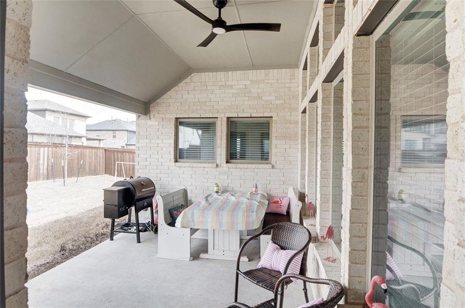 ANOTHER VIEW OF THE LARGE COVERED PATIO