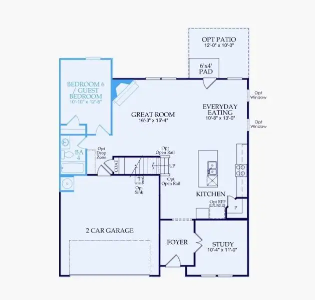 2D floor plan layout of this home in Briar Creek, Atlanta, GA (Image 3).