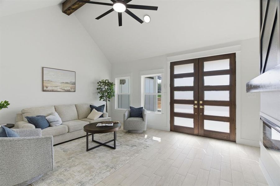 Furnished interior view inside a new home in , Joshua (Image 4).