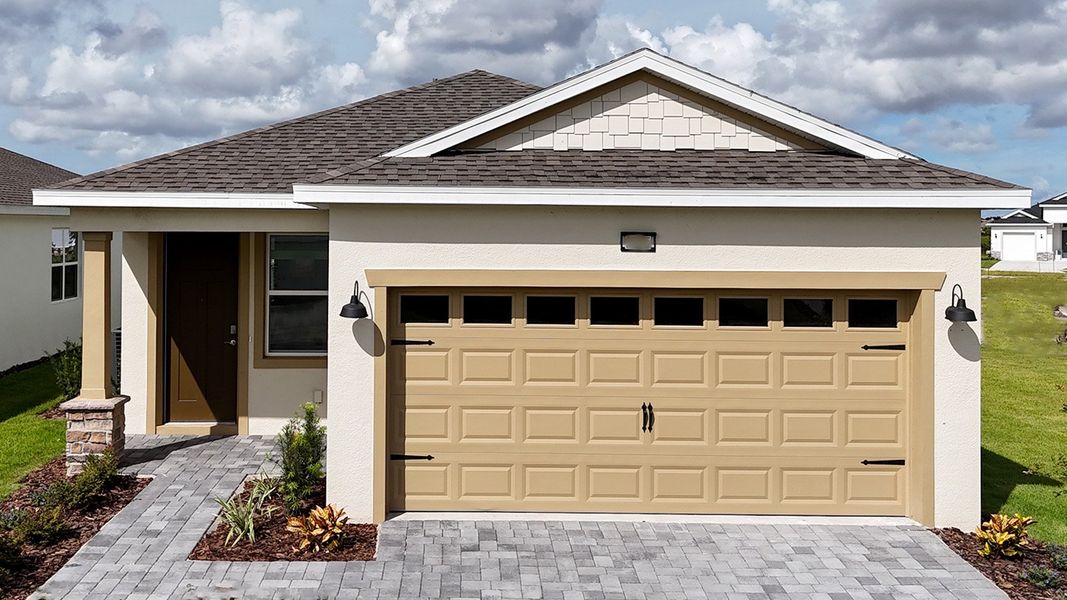 Representative exterior photo of a completed home built from the BOWEN by D.R. Horton in Lakes of Mount Dora, Mount Dora, FL (Image 2).