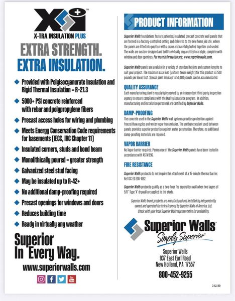 Superior Walls Product Information