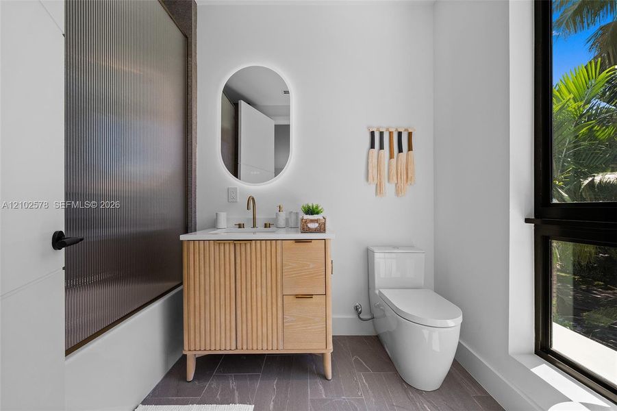 Furnished interior view inside a new home in , Miami (Image 9).