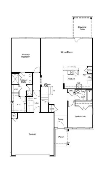 2D floor plan layout of this home in Mustang Valley, Manor, TX (Image 3).