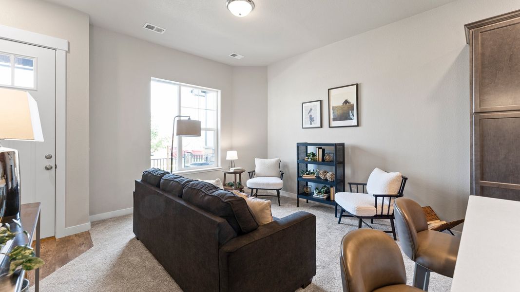 Representative furnished interior of a home built from the The Eldorado by Landmark Homes in The Lakes at Centerra, Loveland (Image 12). Representative furnished interior of a home built from the The Eldorado by Landmark Homes in The Lakes at Centerra, Loveland (Image 12).