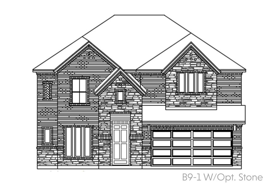 Representative exterior photo of a completed home built from the Monaco by John Houston Homes in Somerset - Phase 5, Mansfield, TX (Image 2). Representative exterior photo of a completed home built from the Monaco by John Houston Homes in Somerset - Phase 5, Mansfield, TX (Image 2).