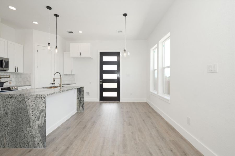 This aerial photo shows the  property line outlined in red, highlighting its boundaries.