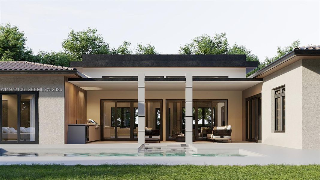 Exterior details and patio area of a home in , Plantation (Image 4).