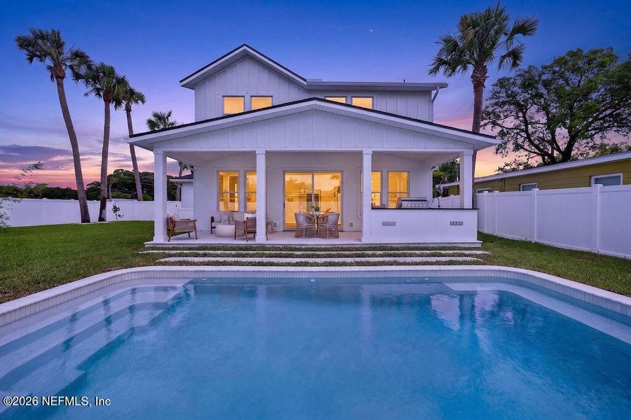 Exterior details and patio area of a home in , Neptune Beach (Image 24). Exterior details and patio area of a home in , Neptune Beach (Image 24).