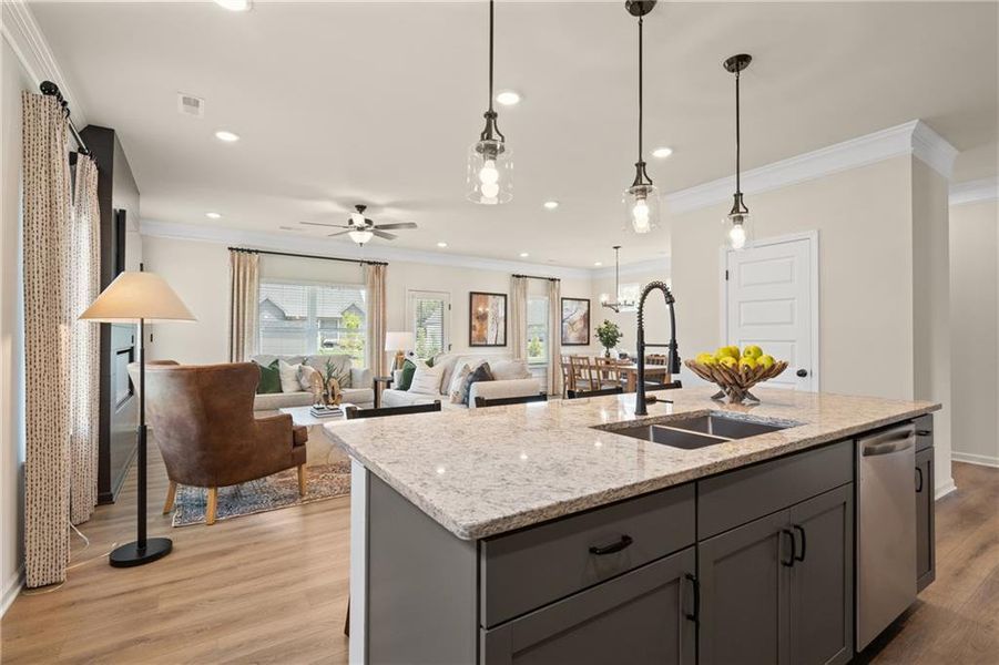 Furnished interior view inside a new home in Chestnut Creek Crossing, Collegedale (Image 9).