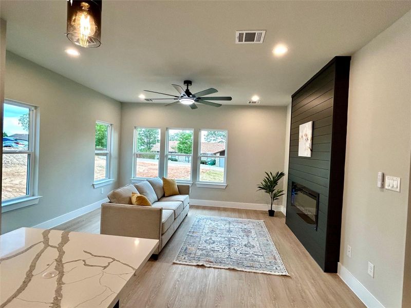 Furnished interior view inside a new home in , Bastrop (Image 13). Furnished interior view inside a new home in , Bastrop (Image 13).