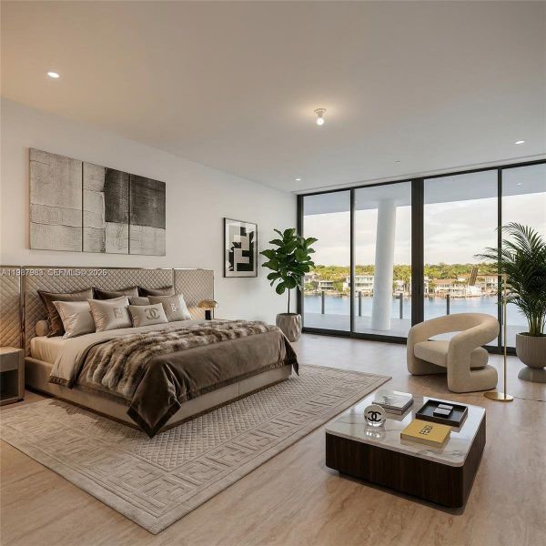 Furnished interior view inside a new home in , Miami (Image 13).