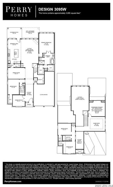 2D floor plan layout of this home in Homestead, Schertz, TX (Image 2).