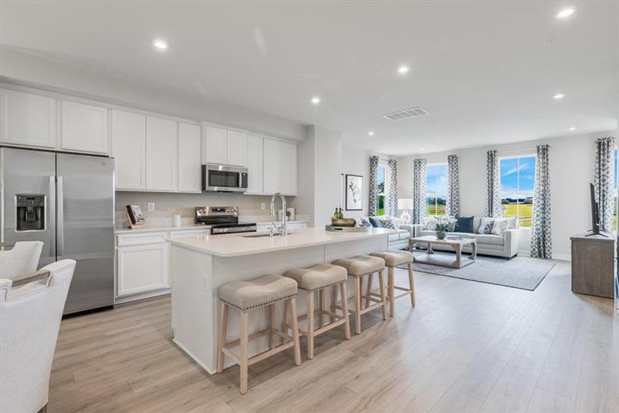 Representative furnished interior of a home built from the Overture by Ryan Homes in Moore Farm Townhomes, Indian Trail (Image 12).