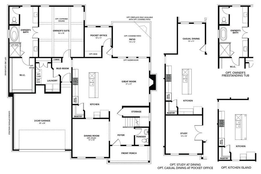 2D floor plan layout of this home in Richvale Estates, Fairview, TN (Image 5).